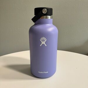 64 oz Hydro Flask Insulated Purple Bottle with Wide Flex Black Cap